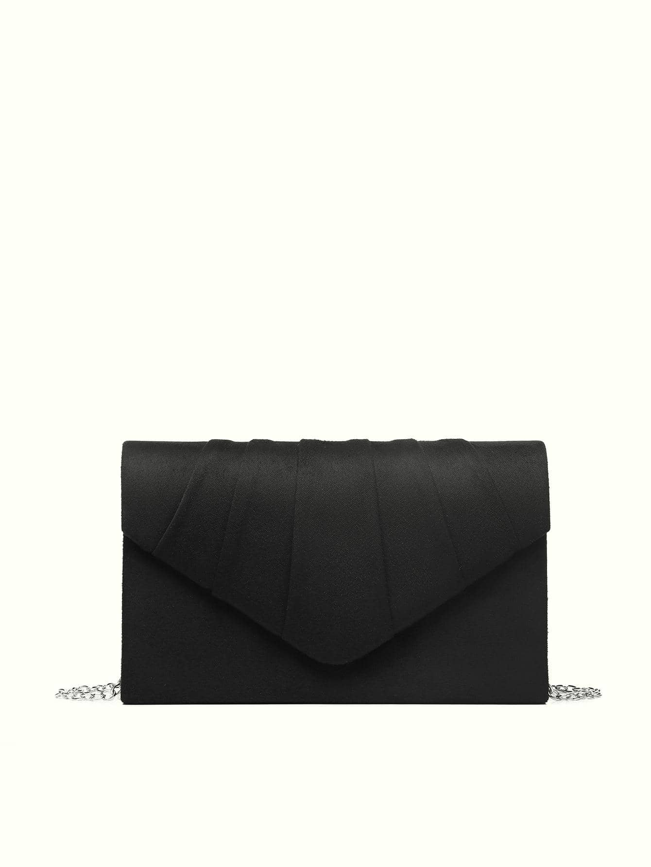Подарочный элегантный и модный бархатный плиссированный клатч для званого ужина, черный