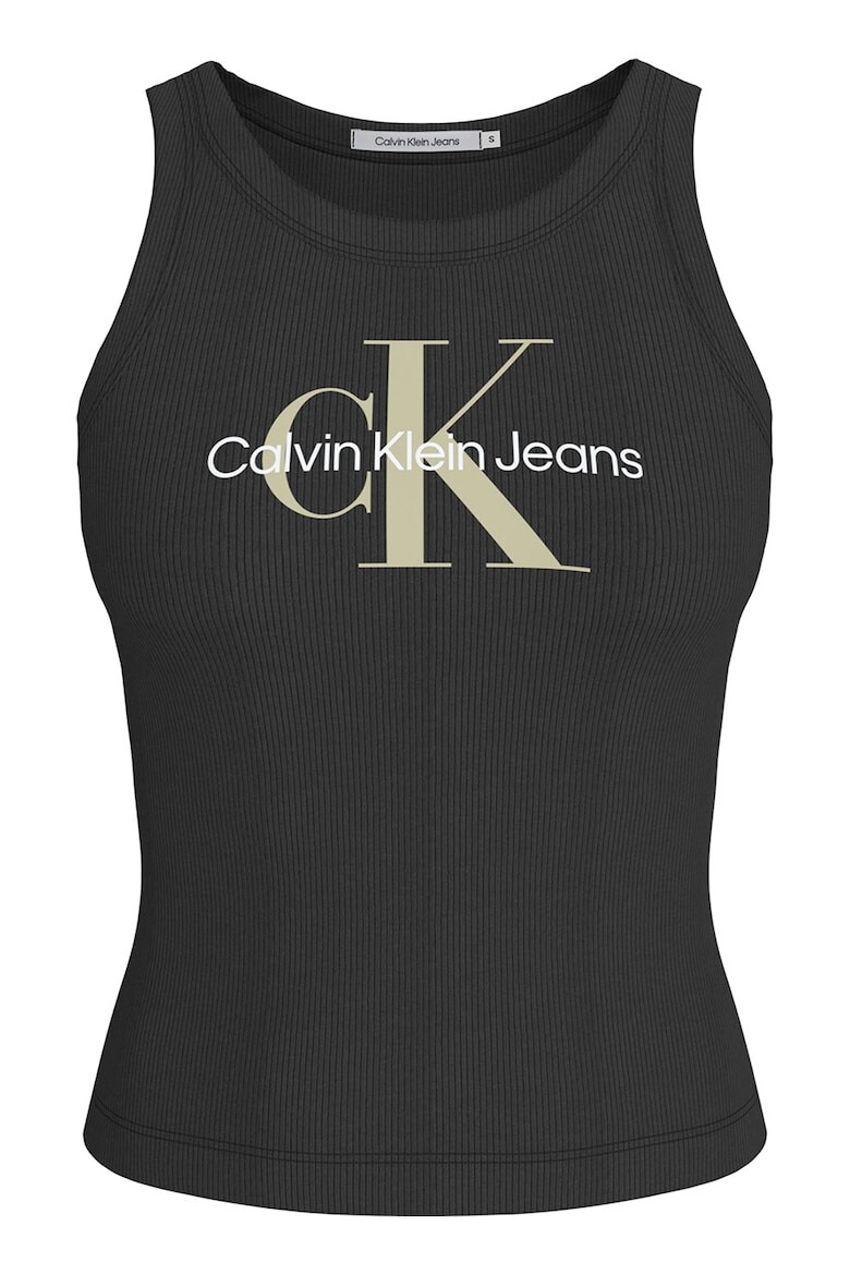 

Укороченный топ с логотипом Calvin Klein Jeans, черный