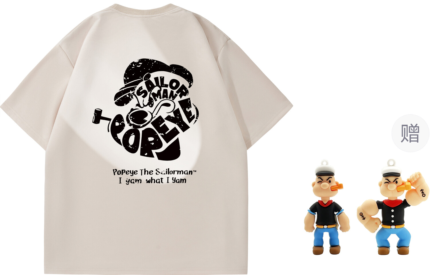 

Popeye/Футболка унисекс Popeye, Бежевый [поставляется в подарочной упаковке]
