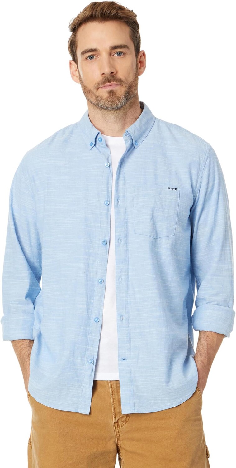 

Рубашка One & Only Stretch Long Sleeve Woven Hurley, цвет Blue Oxford 2