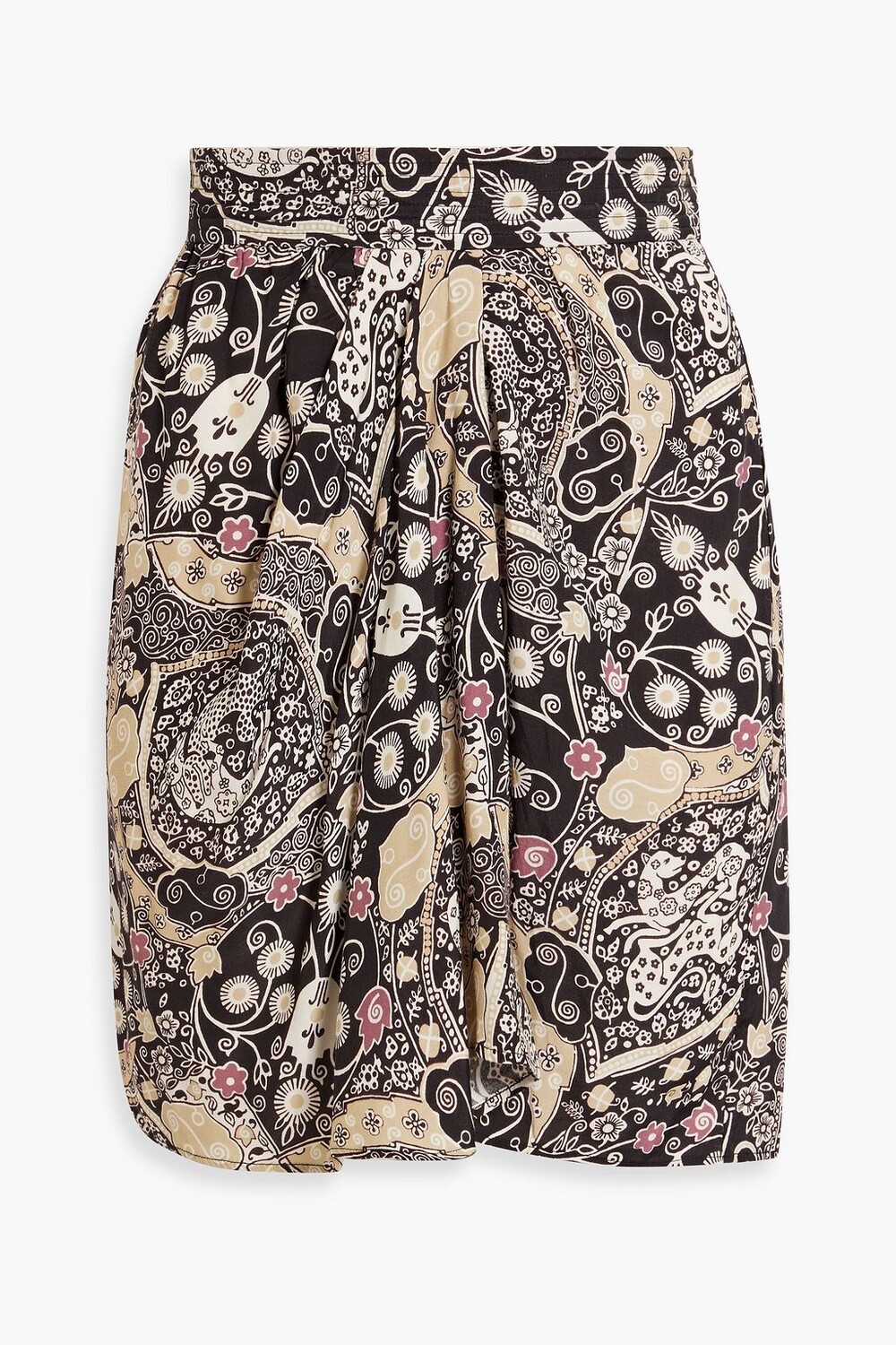 

Мини-юбка Cegart из вуали со сборками и принтом ISABEL MARANT ÉTOILE, черный