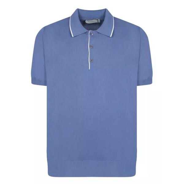 

Футболка cotton polo shirt Canali, синий