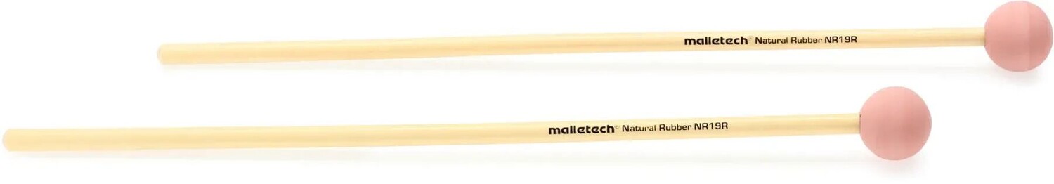 

Молотки для ксилофонов Malletech NR19R из натурального каучука — твердые — из ротанга