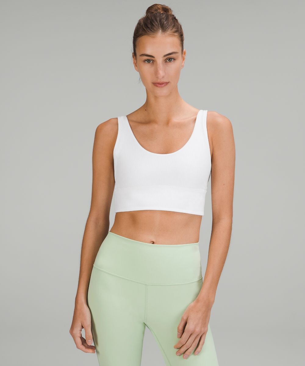 

Бюстгальтер в рубчик Align Lululemon, белый