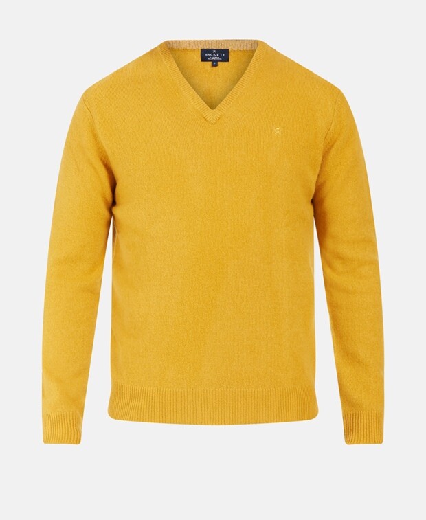 

Шерстяной джемпер Hackett London, темно-желтый