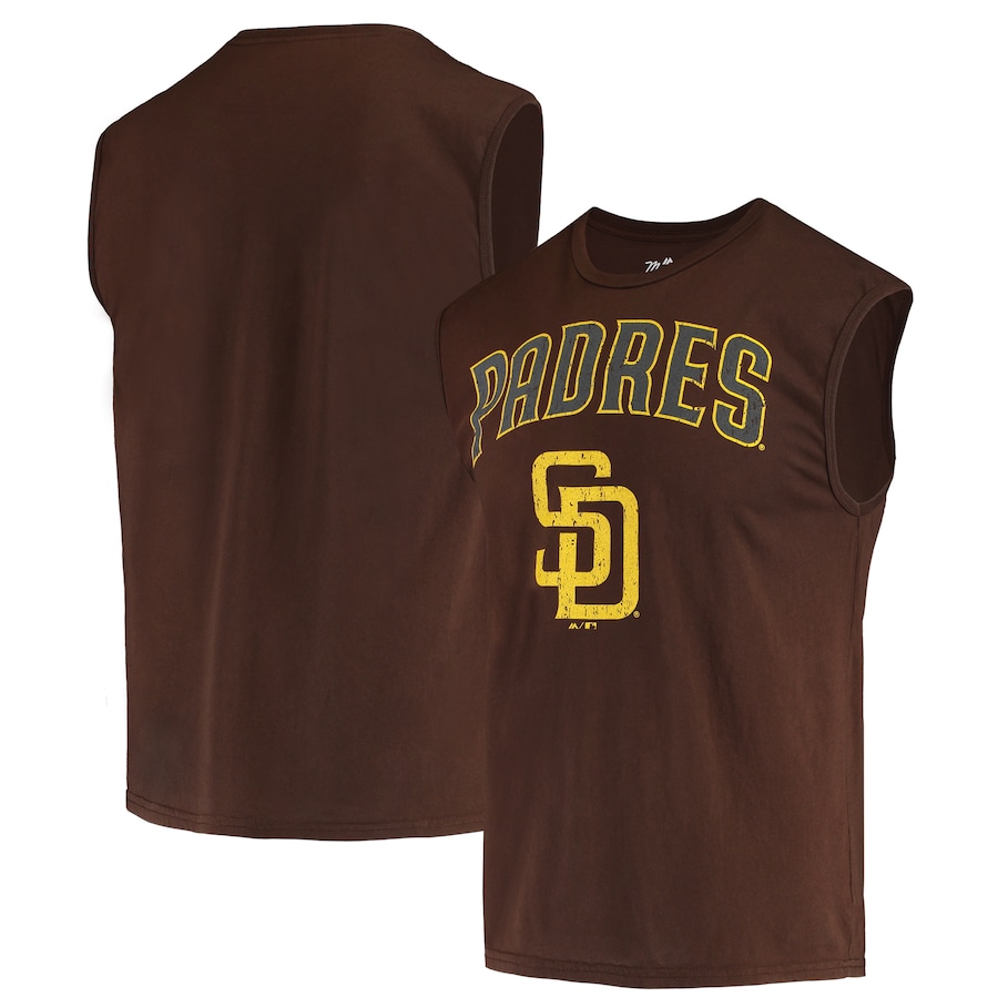 

Майка Majestic Threads San Diego Padres, коричневый