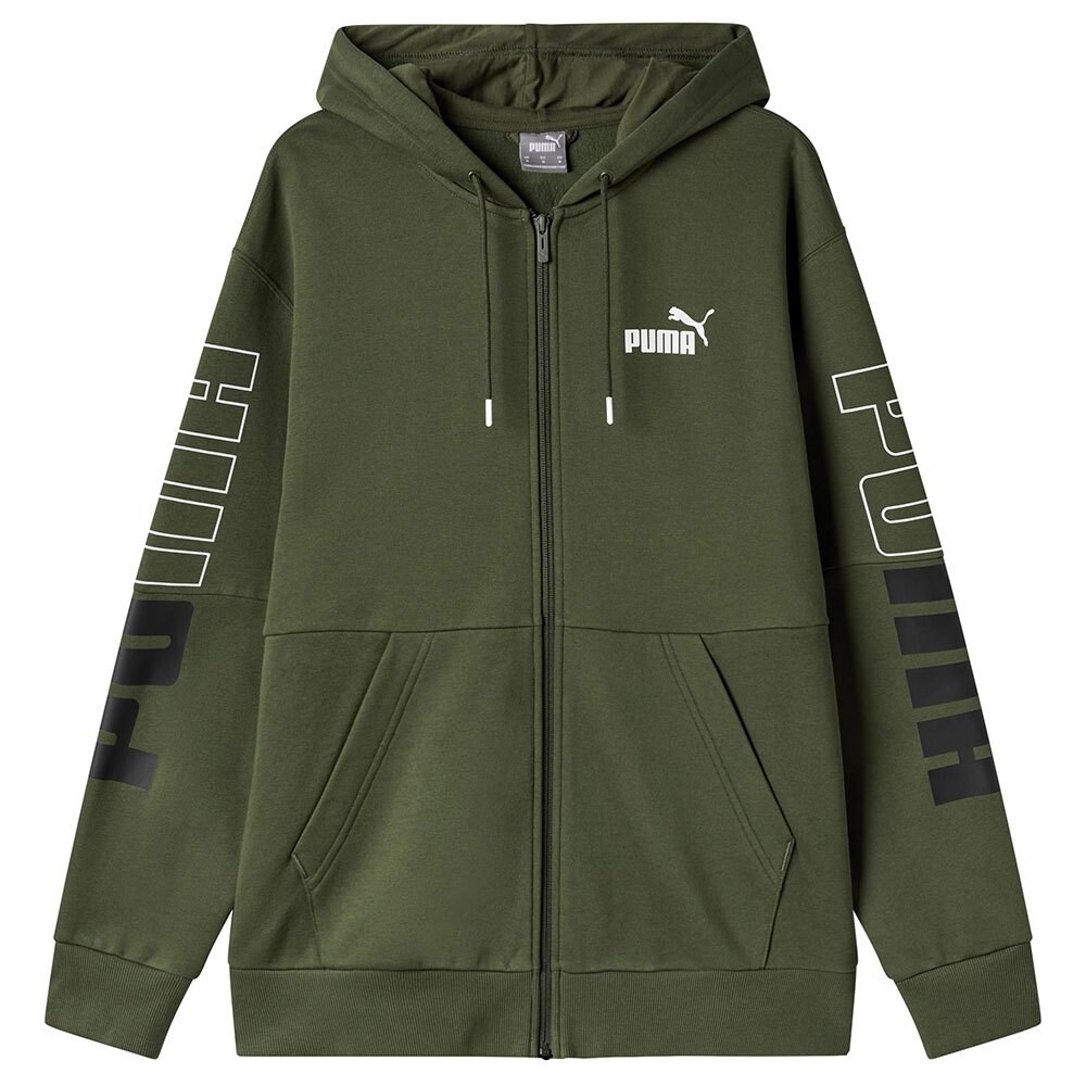 

Толстовка Puma Power Colorblock FL Full Zip, зеленый