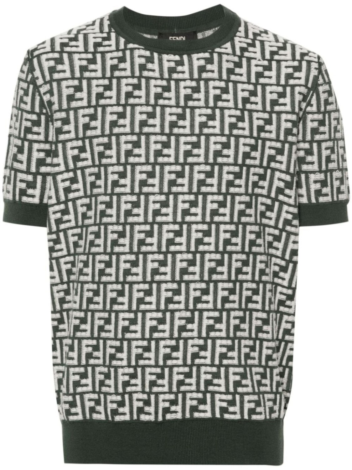 

Джемпер с узором FF FENDI, зеленый