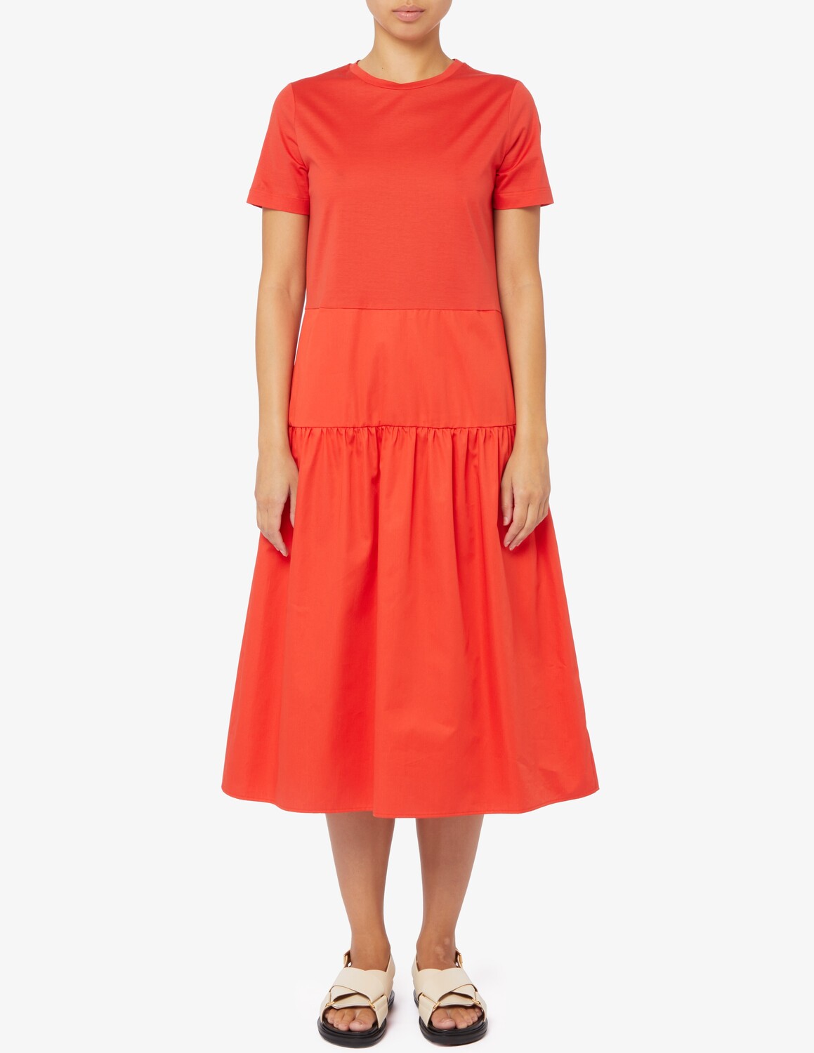 

Платье Santos из хлопка Max Mara Leisure, красный