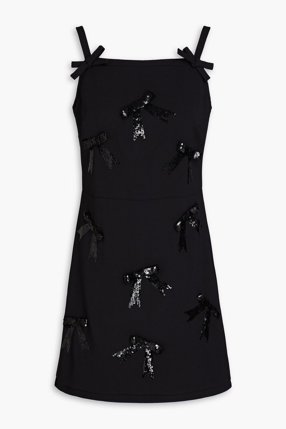 

Украшенное платье мини из крепа MSGM, черный