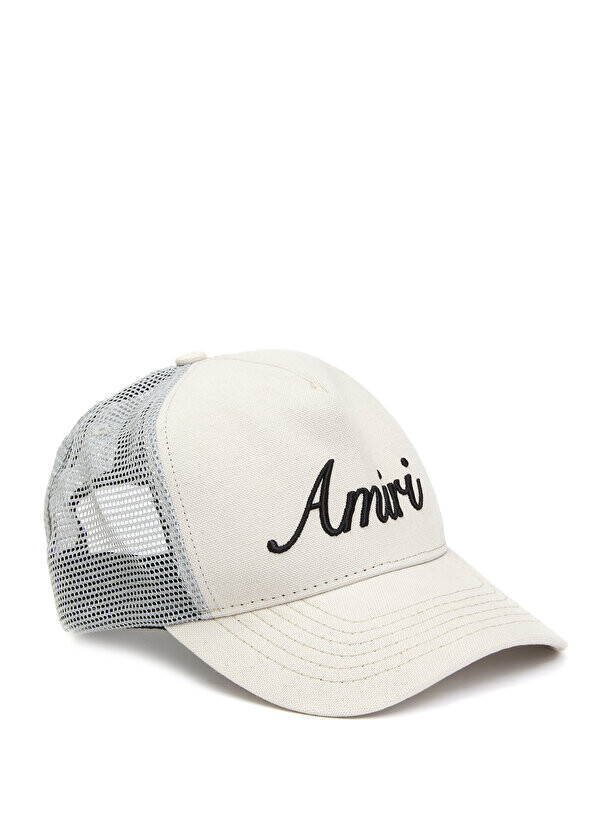 

Мужская шляпа с логотипом цвета экрю Amiri
