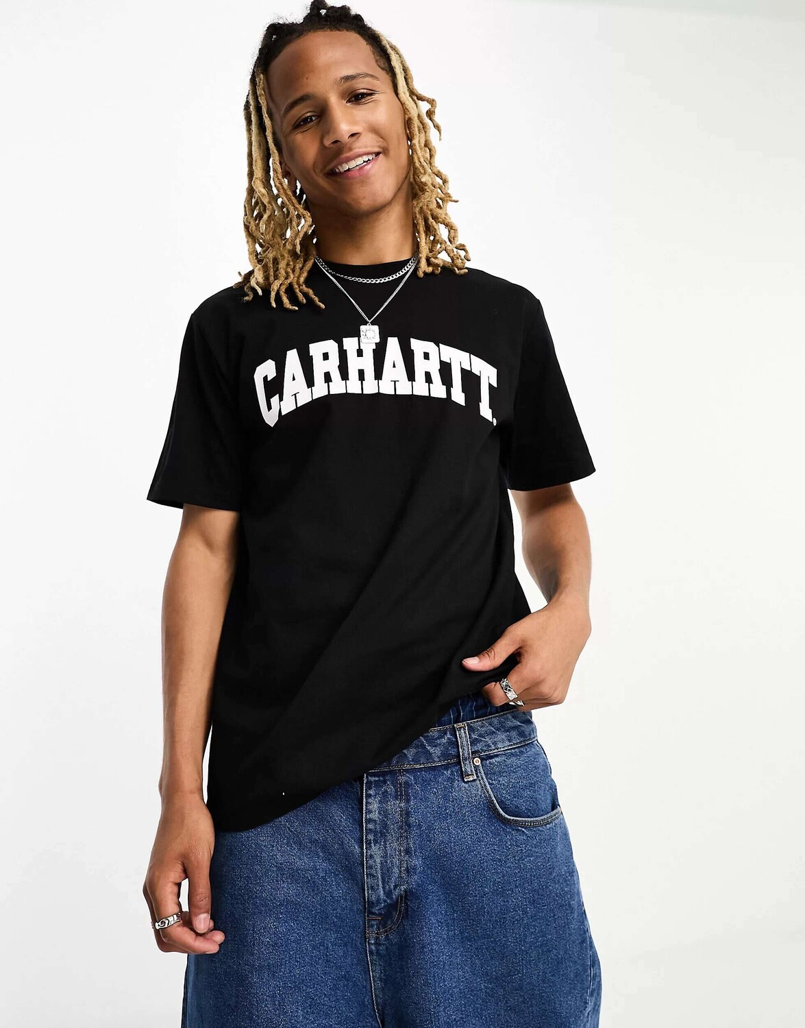 

Черная университетская футболка Carhartt WIP, Черный