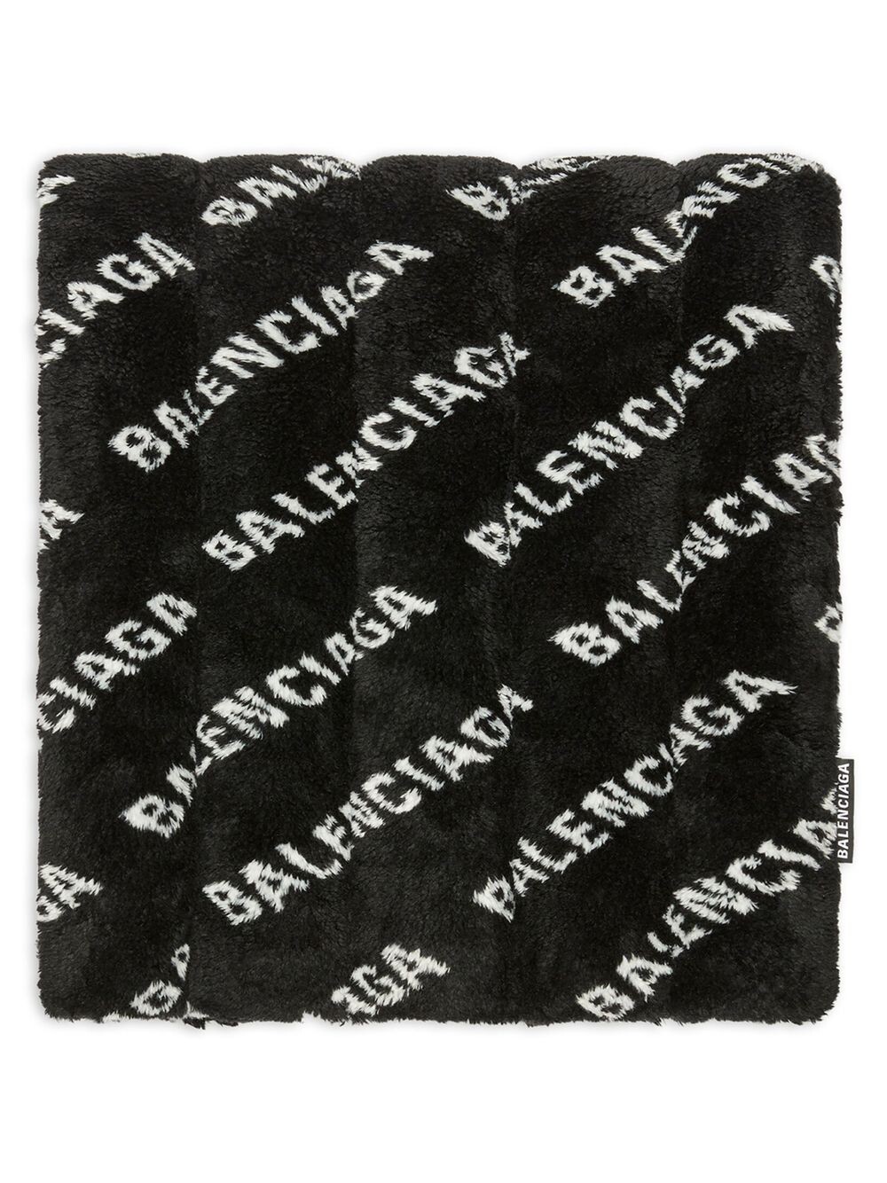 

Mini Allover Logo Fake Fur Stola Balenciaga, черный