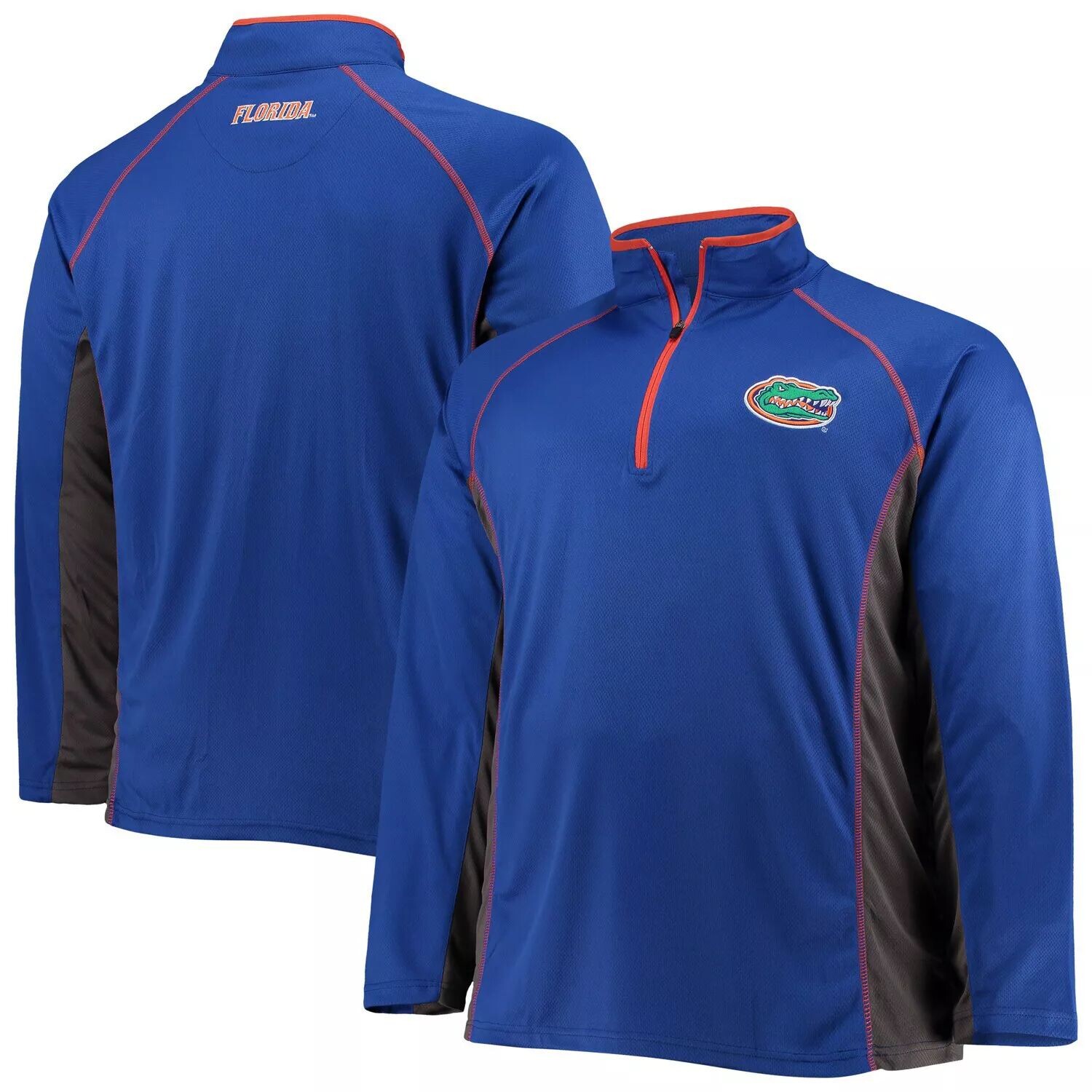 

Мужская текстурированная куртка Royal Florida Gators Big & Tall с молнией четверть четверти реглан