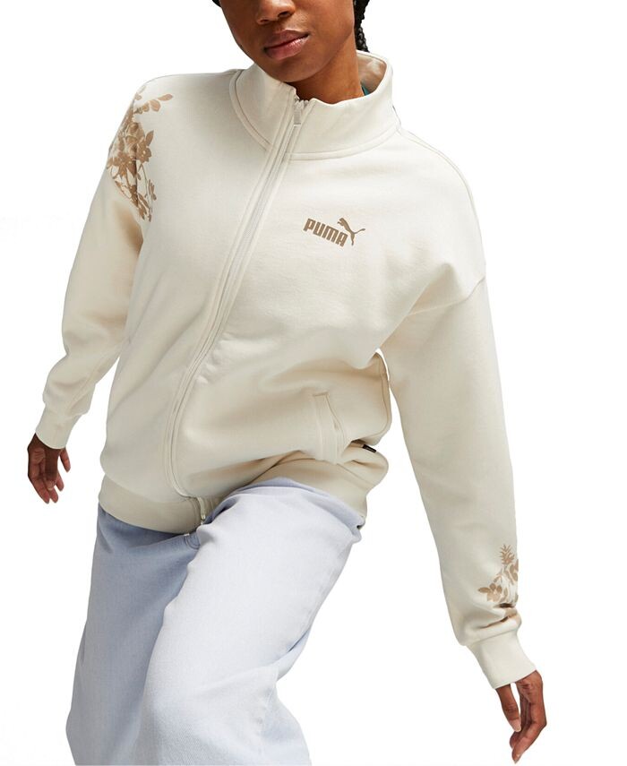 

Женская спортивная куртка с молнией во всю длину Essential Floral Vibes Puma, белый