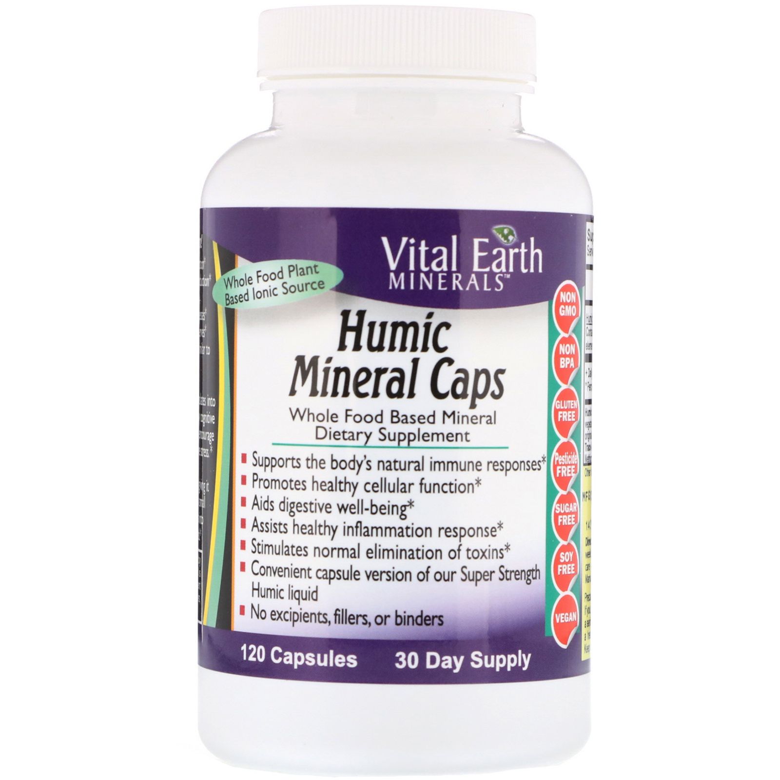 Vital Earth Minerals Humic Mineral Caps 120 Capsules vital earth minerals fulvic minerals 946 мл 32 жидк унции