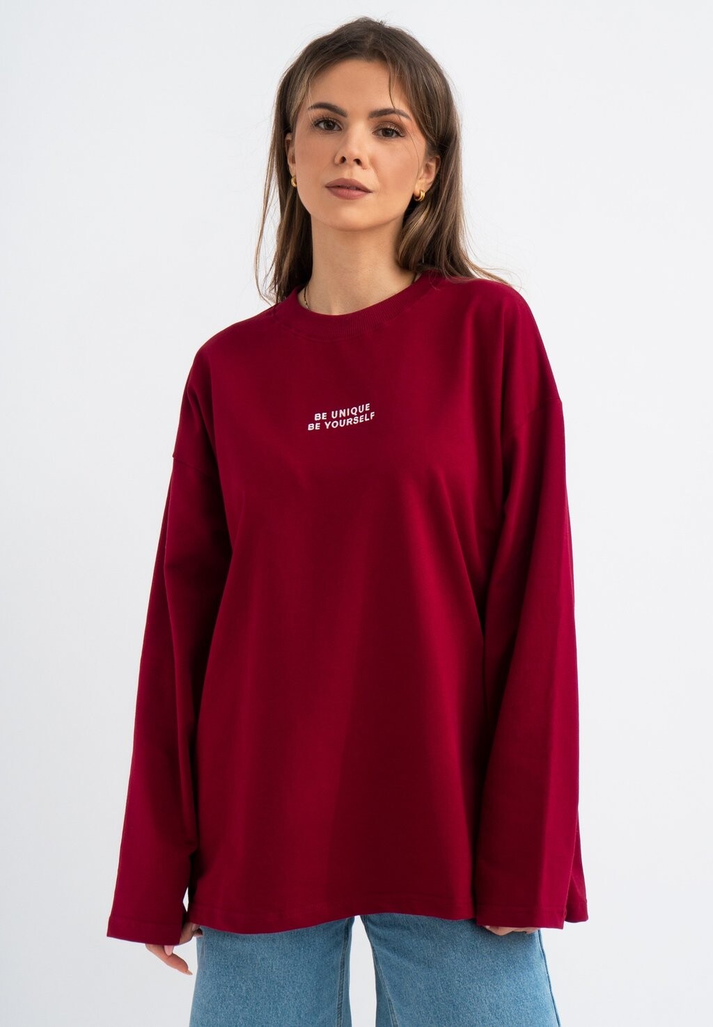 

Рубашка с длинным рукавом OVERSIZE Mirons, цвет bordeaux