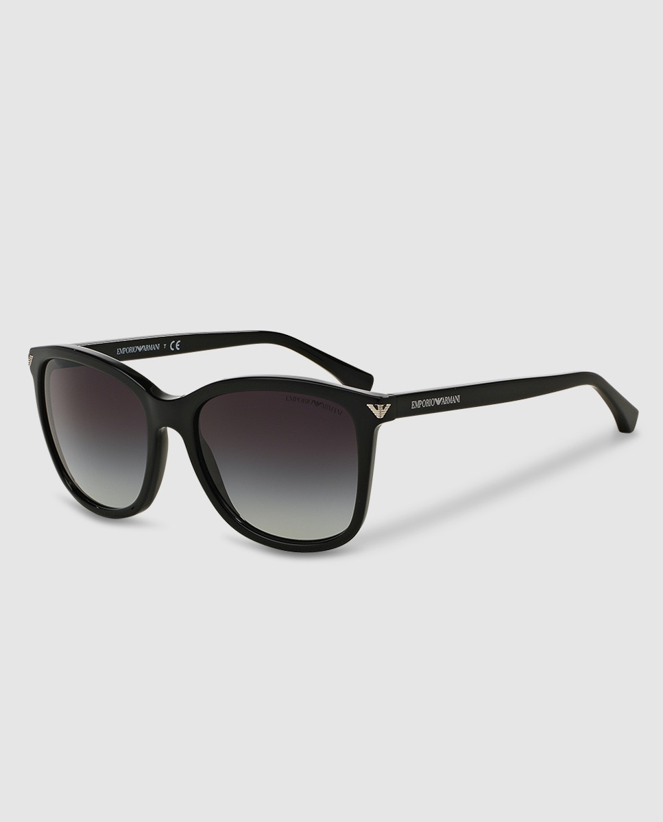 Черные солнцезащитные очки с градиентными линзами Emporio Armani, черный фото