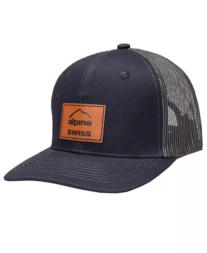 

Мужская кепка-дальнобойщик Snapback, сетчатая задняя кепка, регулируемая бейсболка Alpine Swiss, синий