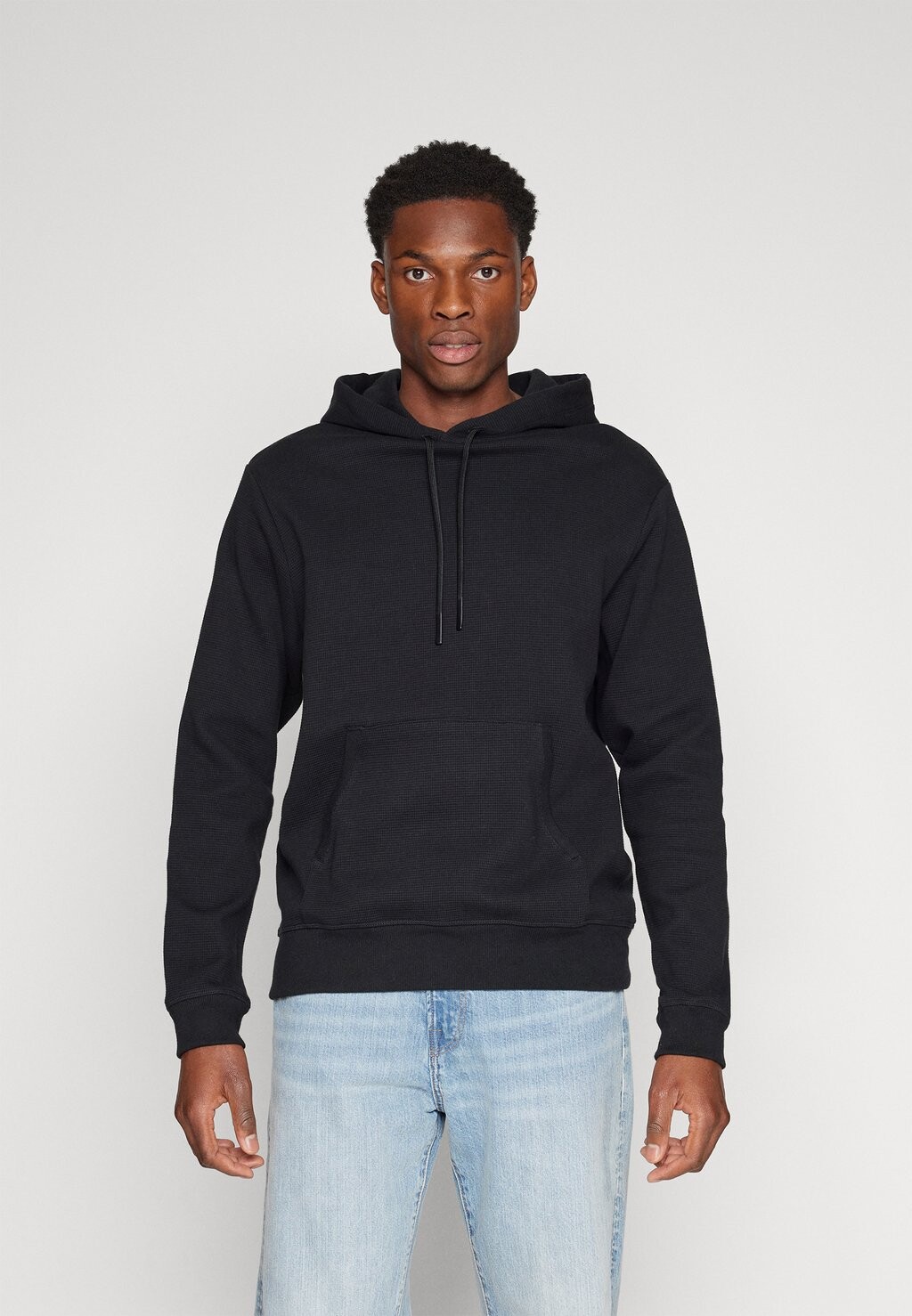 

Толстовка Waffle Hoodie GAP, цвет true black