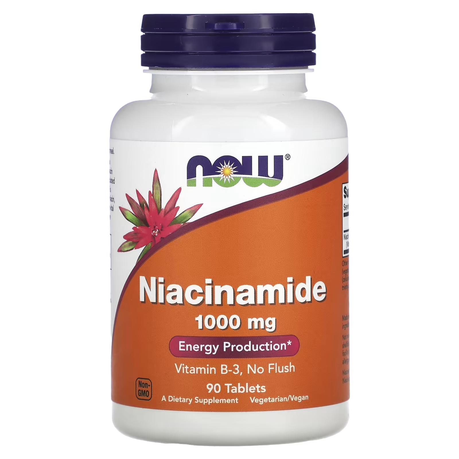 Никотинамид NOW Foods 1000 мг, 90 таблеток now foods комплекс витамина с 1000 90 таблеток