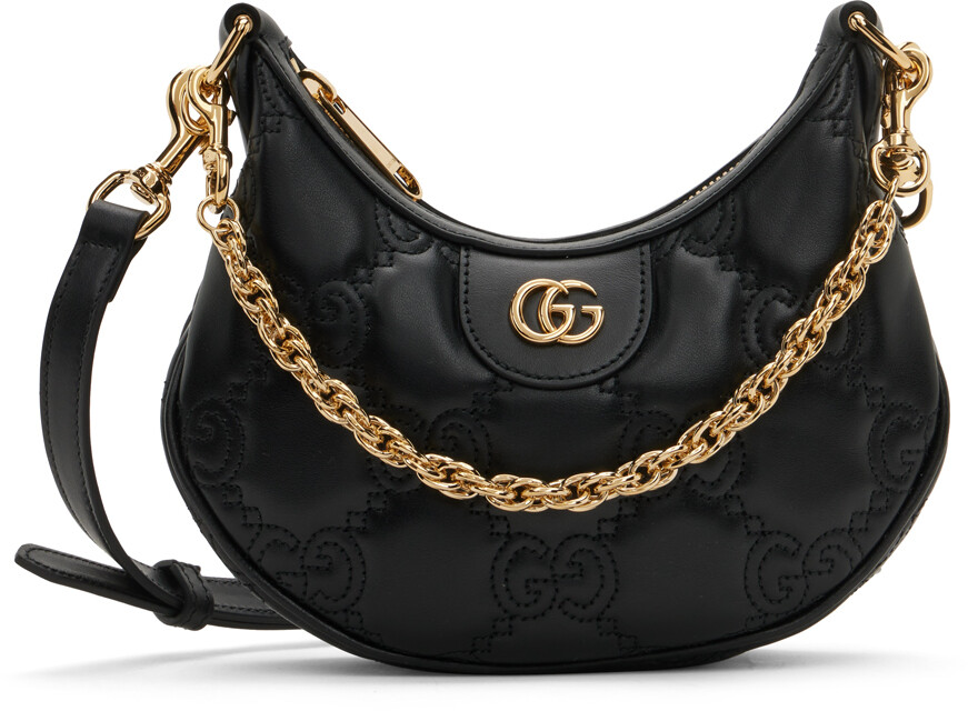 

Черная мини-сумка Matelasse с узором GG Gucci