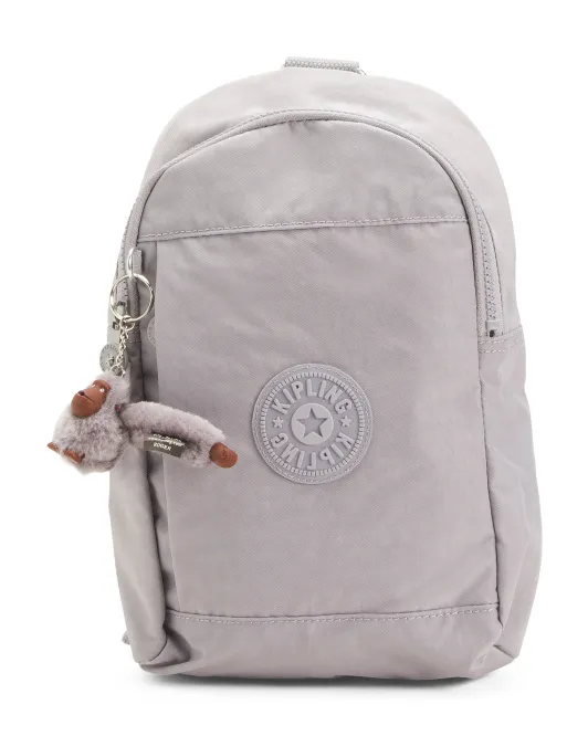 

Рюкзак Kylnn из нейлона на слинге Kipling, серый