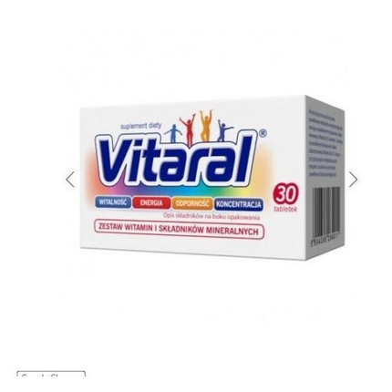 Vitaral Витамины и минералы для нервной системы и зрения 30 таблеток Jelfa