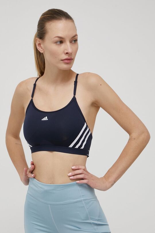 

Спортивный бюстгальтер Aeroreact adidas Performance, темно-синий