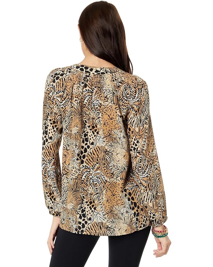 

Топ Lilly Pulitzer Elsa Top, цвет Rattan Walk On The Wild Side