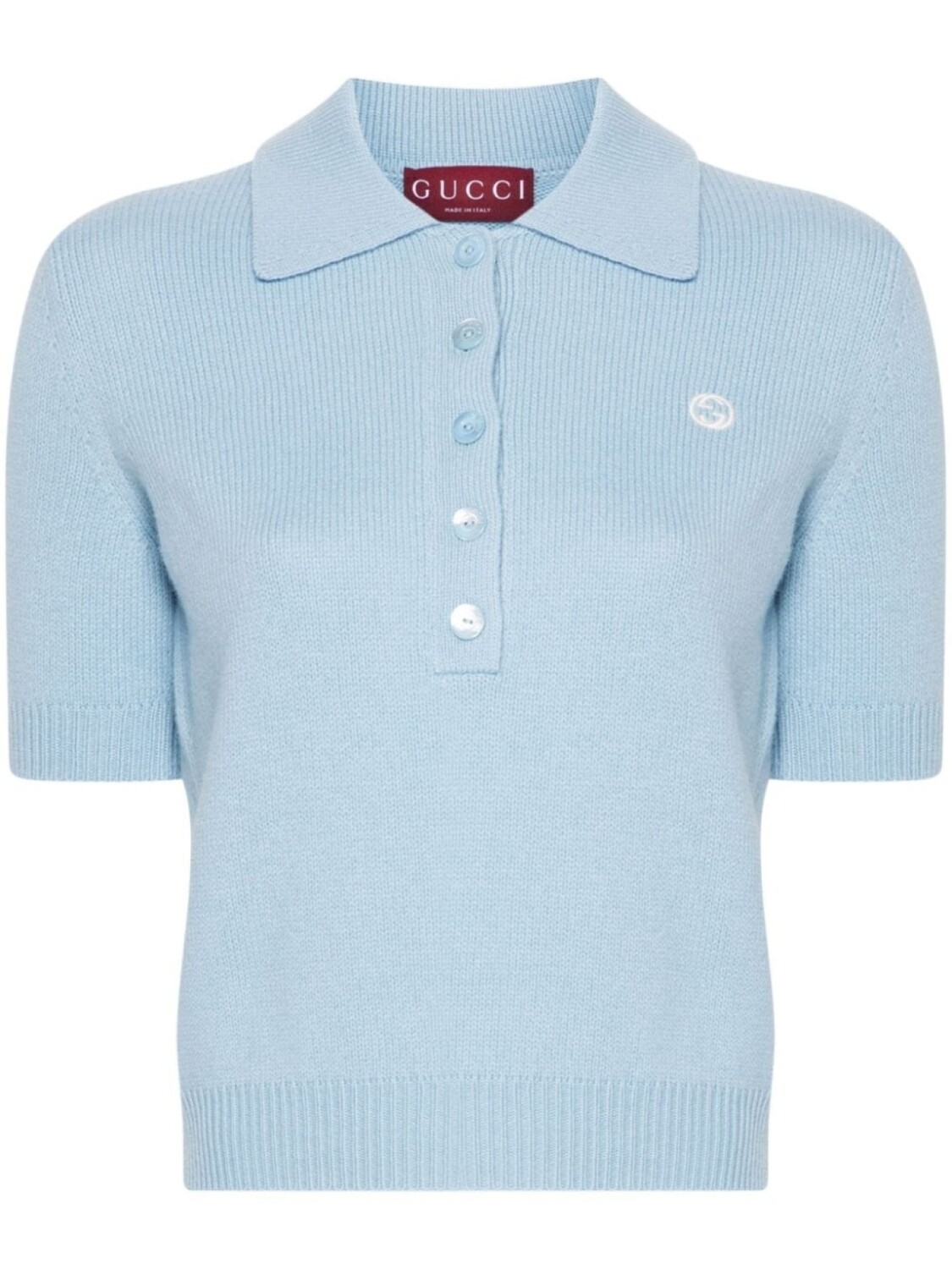

Gucci рубашка поло с логотипом Interlocking G, синий