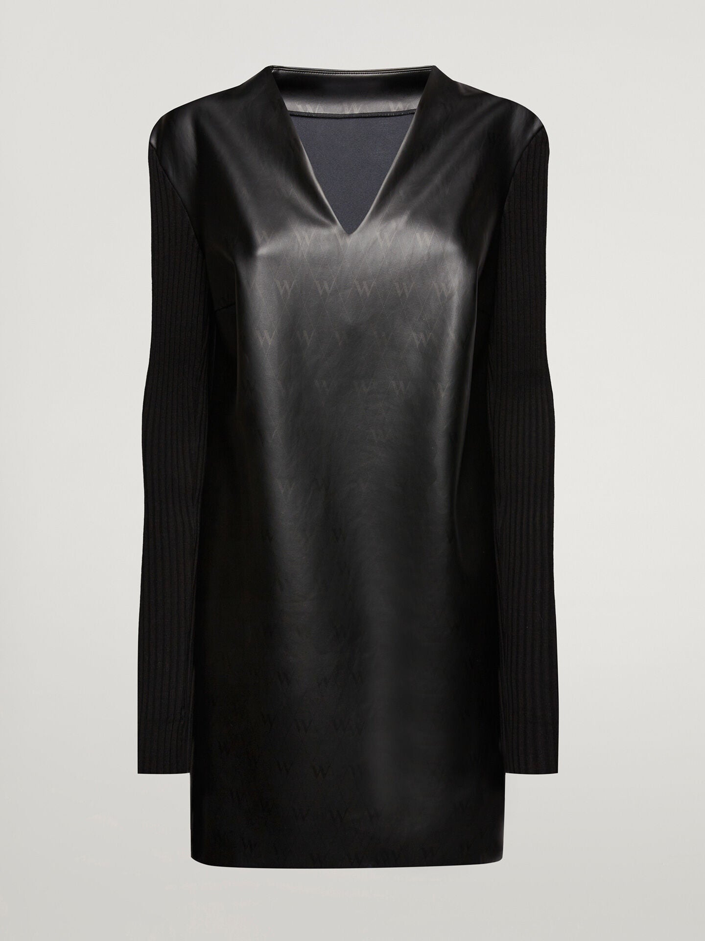 Чистое веганское кожаное платье Wolford, черный