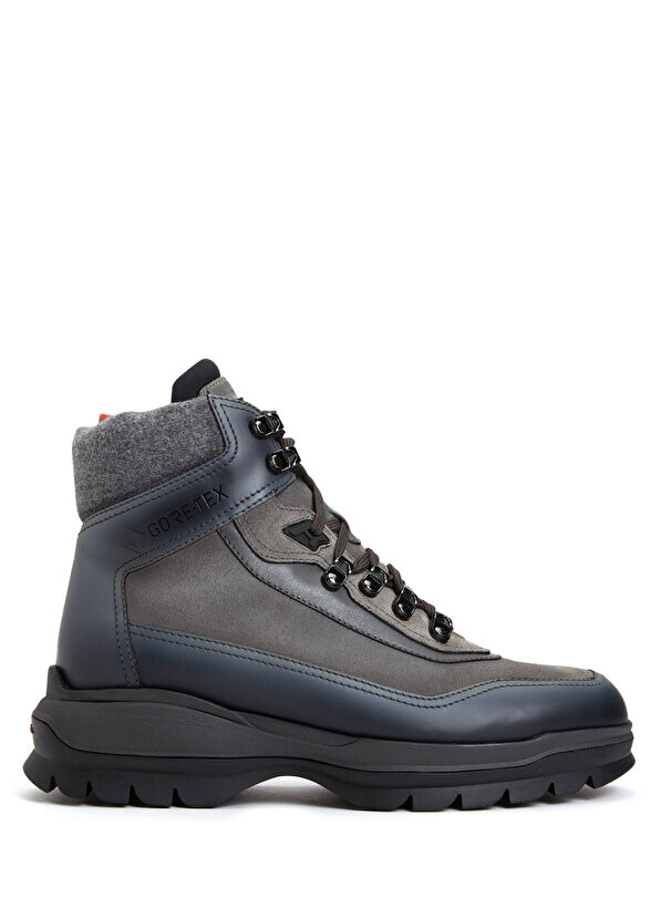 

Серые мужские кожаные ботинки Santoni Sport, Серый