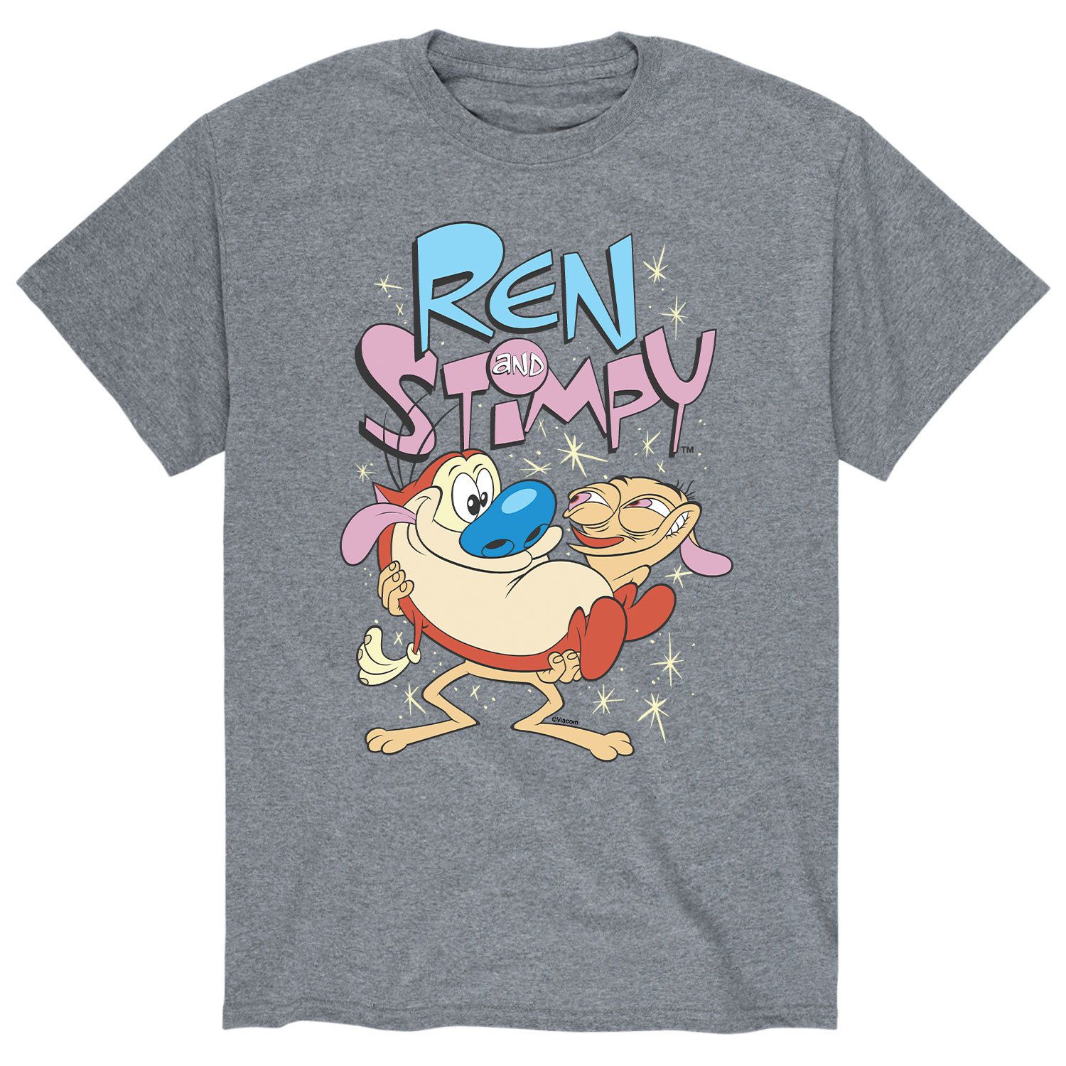 

Мужская розовая и синяя футболка Ren & Stimpy Licensed Character, Синий