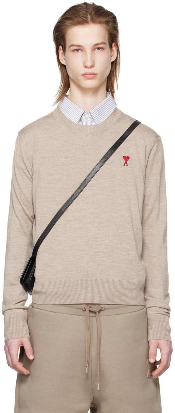 

Бежевый свитер Ami de Cœur Ami Paris, цвет Light beige