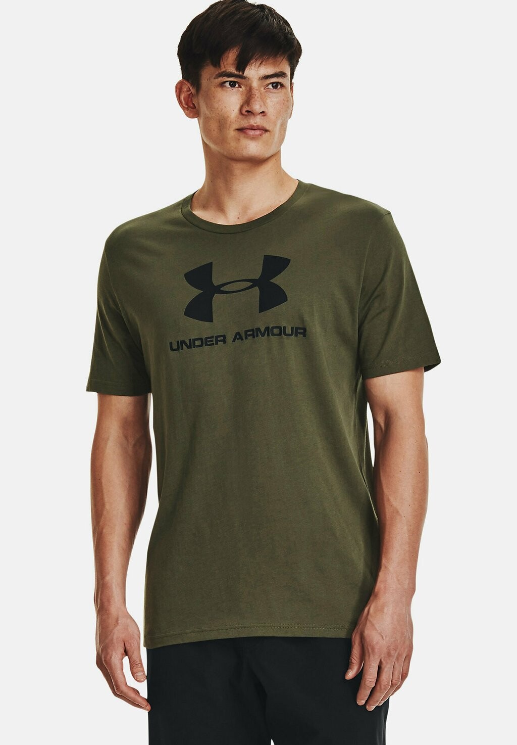 

Футболка с принтом SPORTSTYLE LOGO SS-BLK Under Armour, морская или зеленая