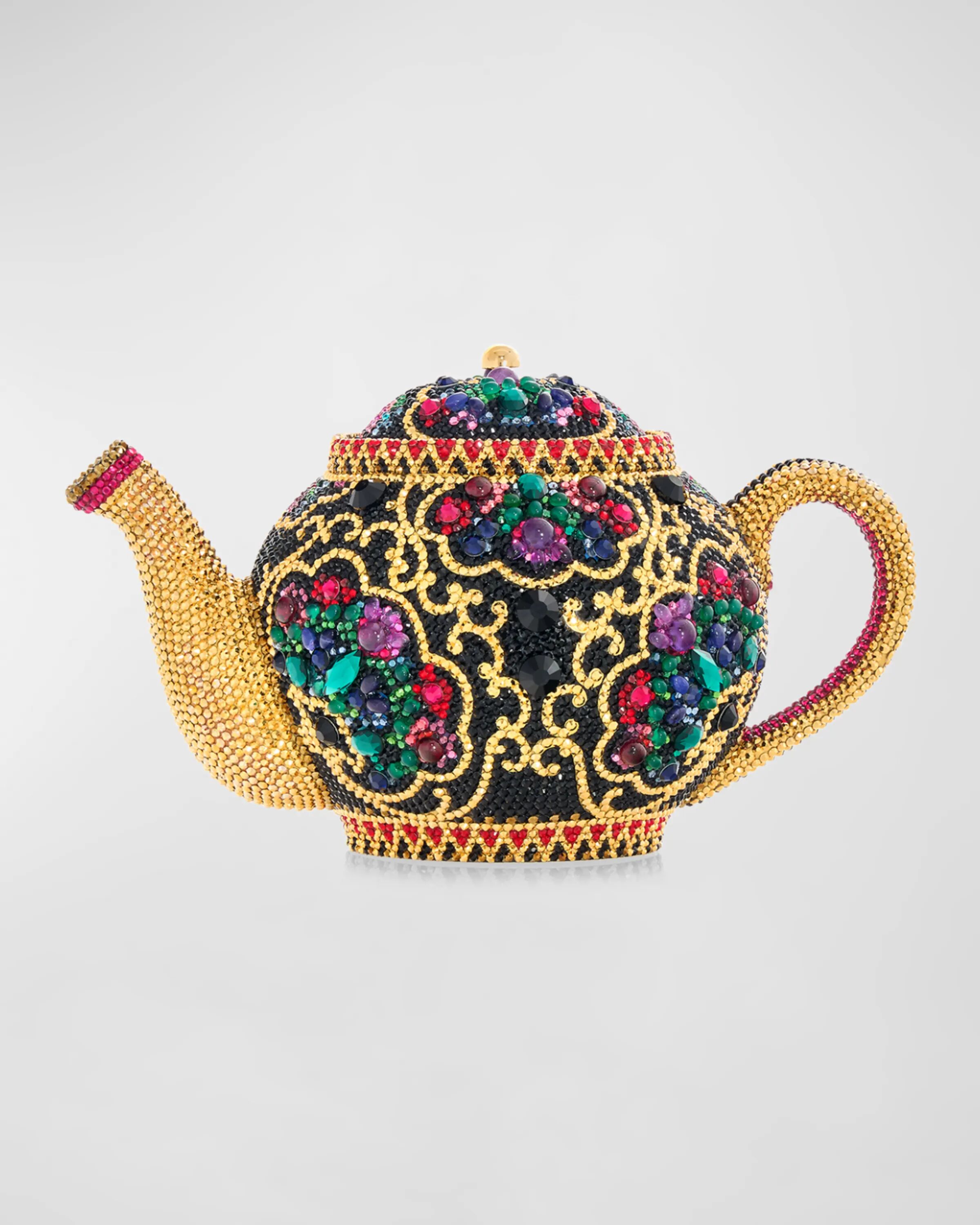 

Сумка женская Jasmine Teapot Minaudiere Judith Leiber Couture, цвет Champagne Jet Multi