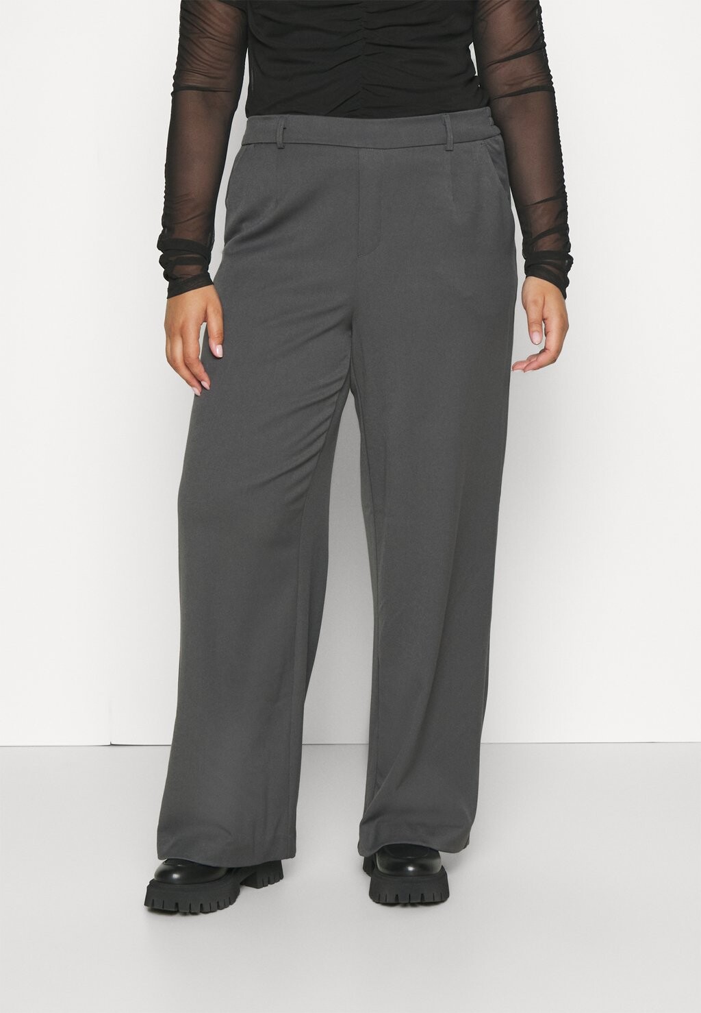

Брюки Object Objlisa Wide Pant, магнит, Серый