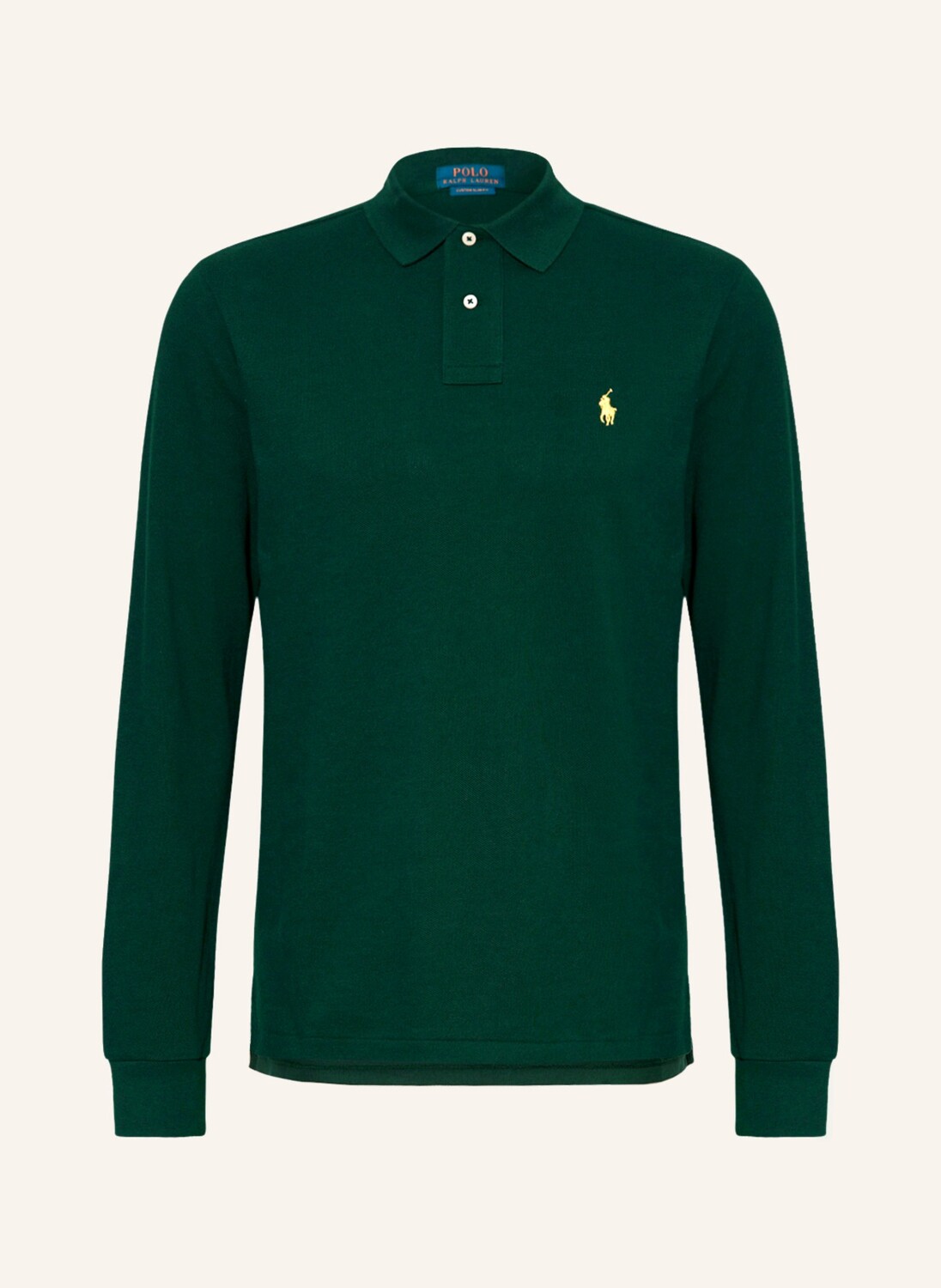 

Рубашка поло POLO RALPH LAUREN Piqué Custom Slim Fit, темно-зеленый