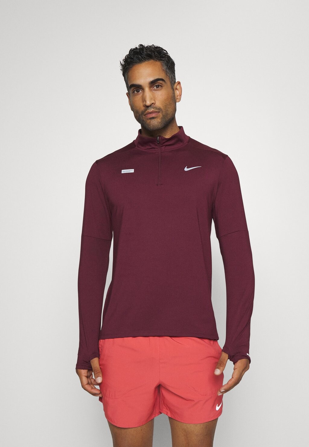 

Футболка с длинным рукавом FLASH Nike, темно-бордовый, Красный