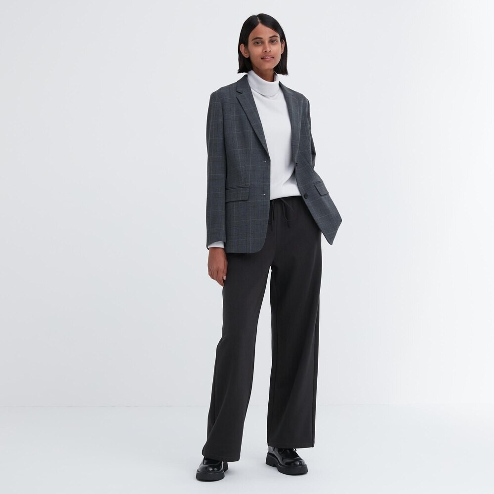 

Брюки Uniqlo эластичные из смесового хлопка, черный