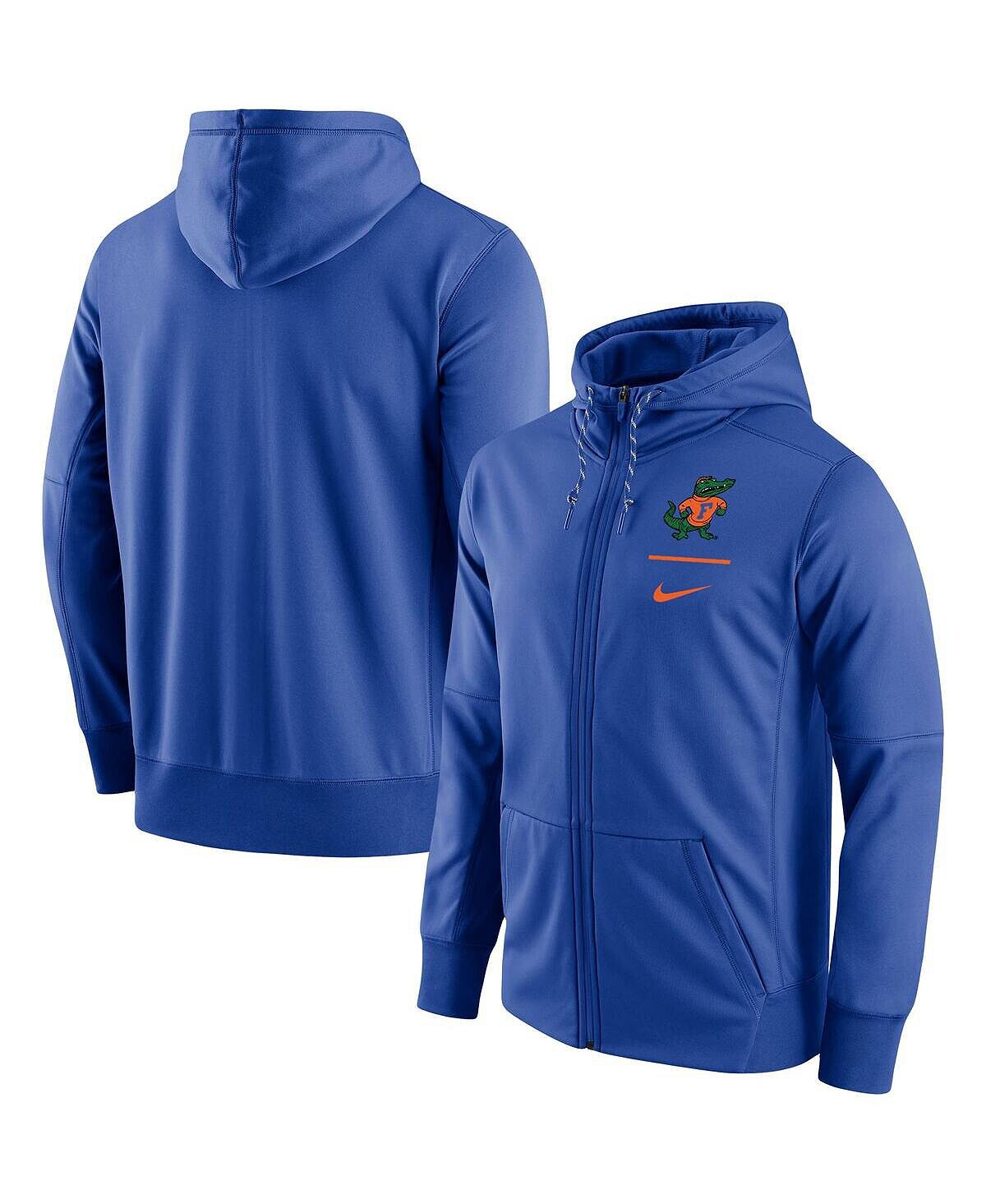 

Мужская толстовка с молнией во всю длину Royal Florida Gators Throwback Alternate Logo Stack Performance Nike