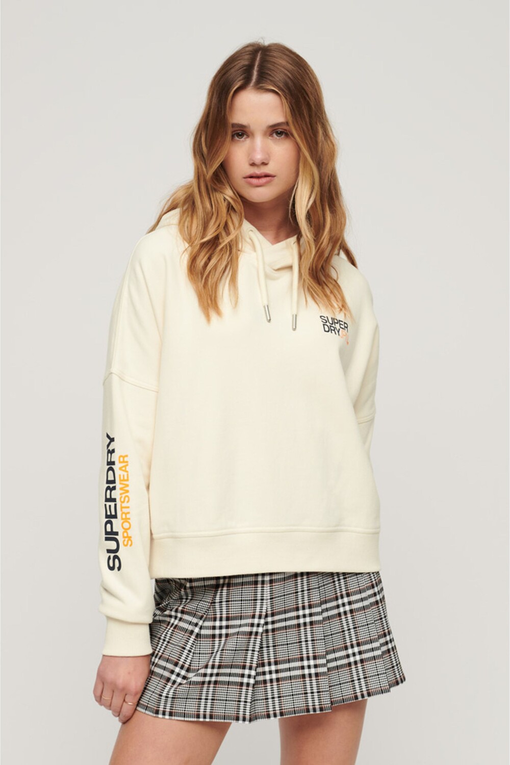 

Свободная толстовка с логотипом Sportswear Superdry, бежевый