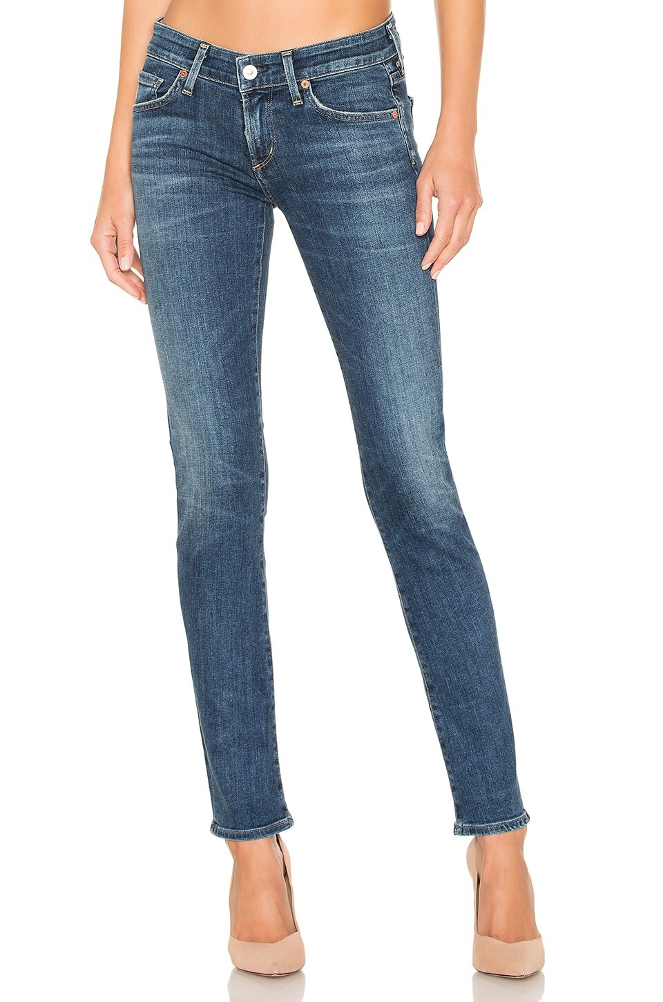 

Лыжные брюки Citizens of Humanity Racer Low Rise Skinny, цвет Caspian