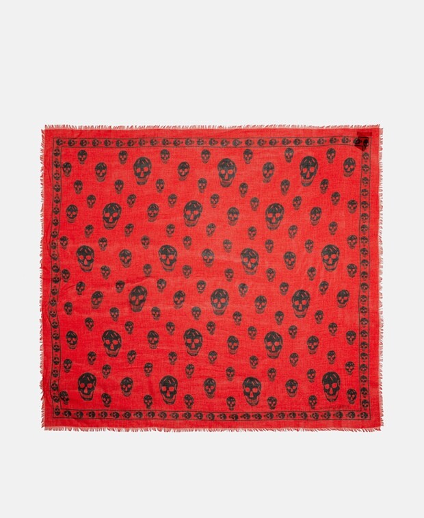 

Шарф Alexander McQueen, светло-красный
