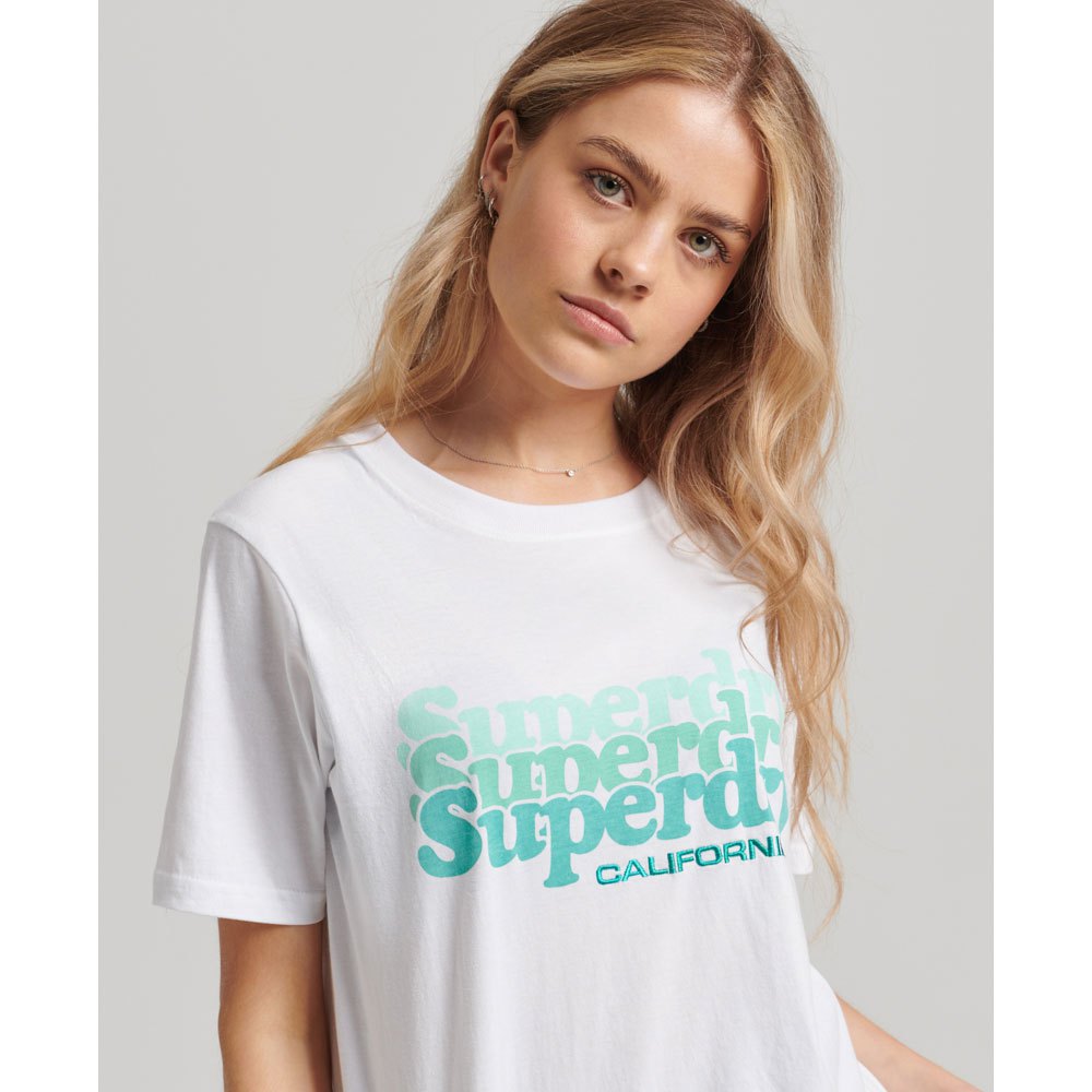 

Футболка Superdry Vintage Scripted Infill, белый