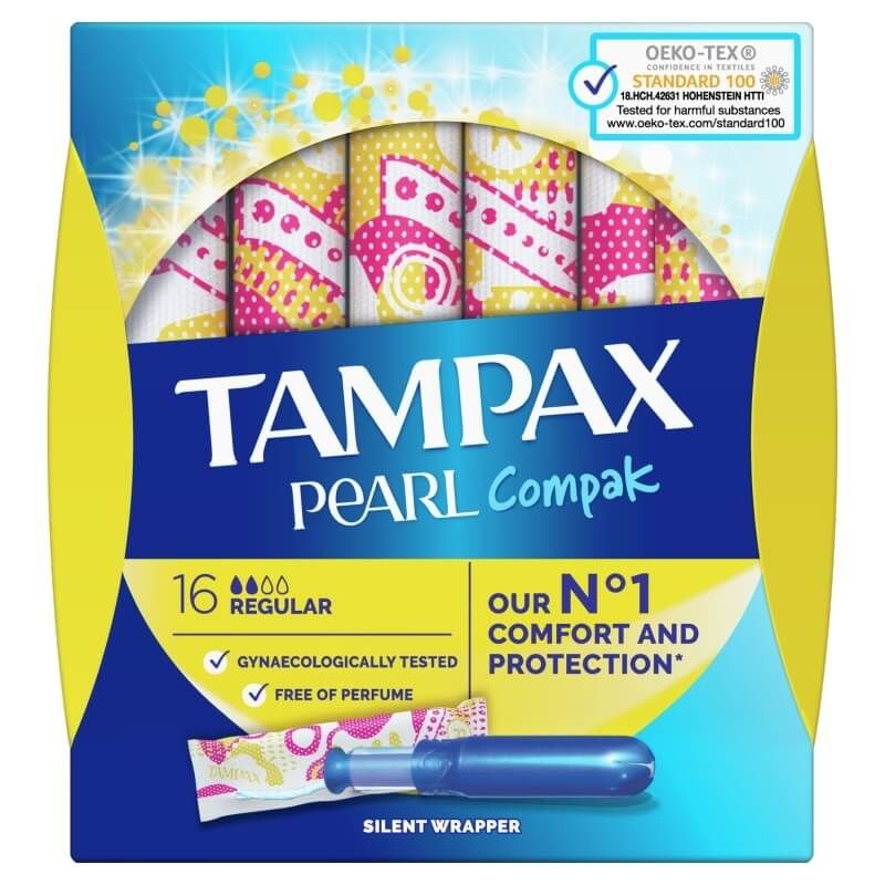 Tampax Compak Pearl Regular гигиенические тампоны, 16 шт. tampax compak pearl super гигиенические тампоны 16 шт