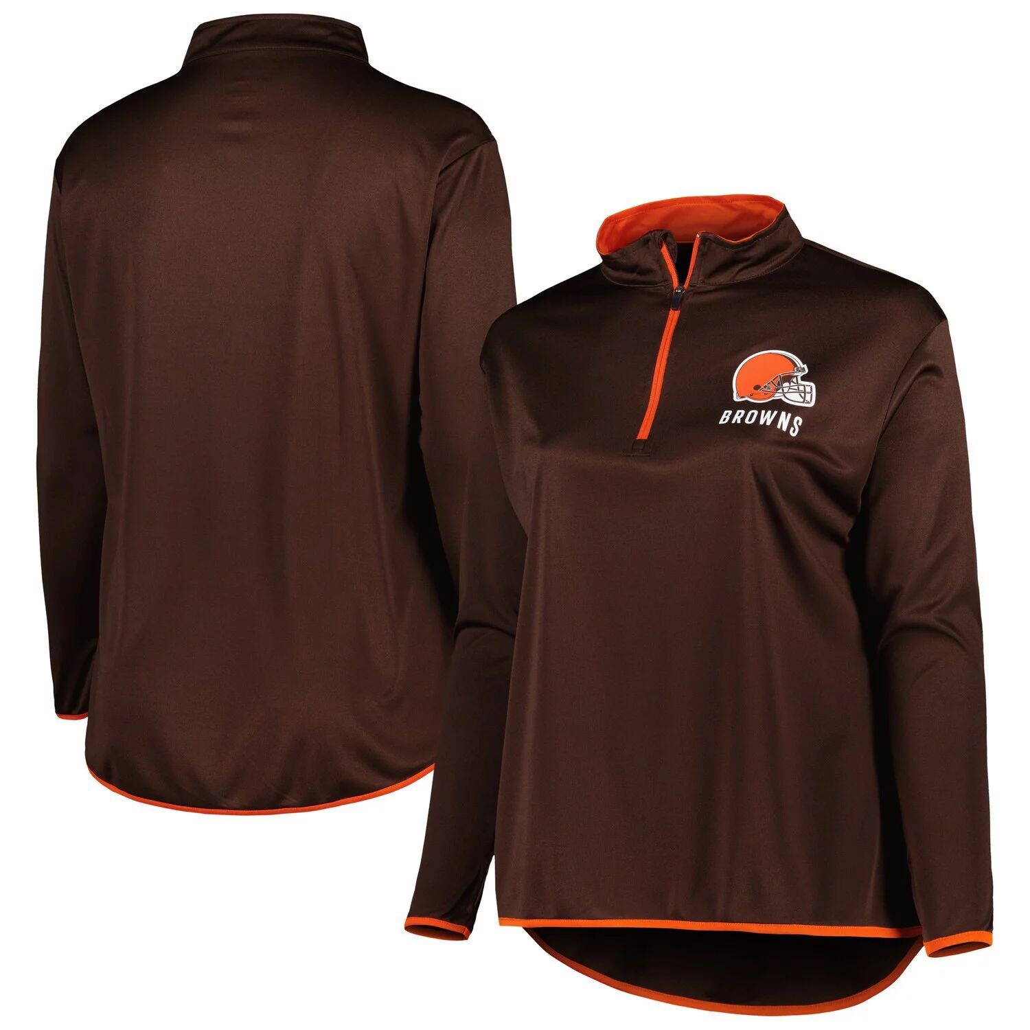 

Женские фирменные коричневые кроссовки Cleveland Browns больших размеров с молнией четверть размера Worth the Drive Fanatics, Коричневый