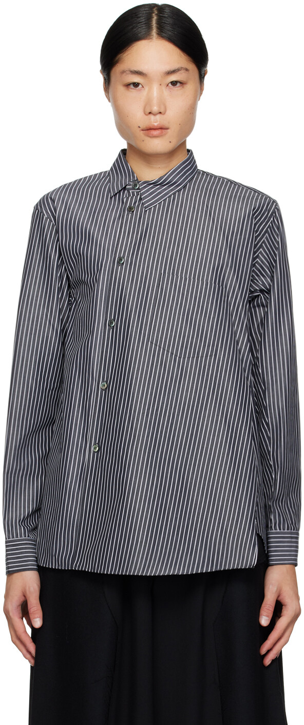 

Черно-белая полосатая рубашка Comme Des Garcons