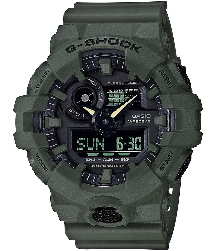

Часы G-Shock с зеленым ремешком из смолы Ana-Digi, зеленый